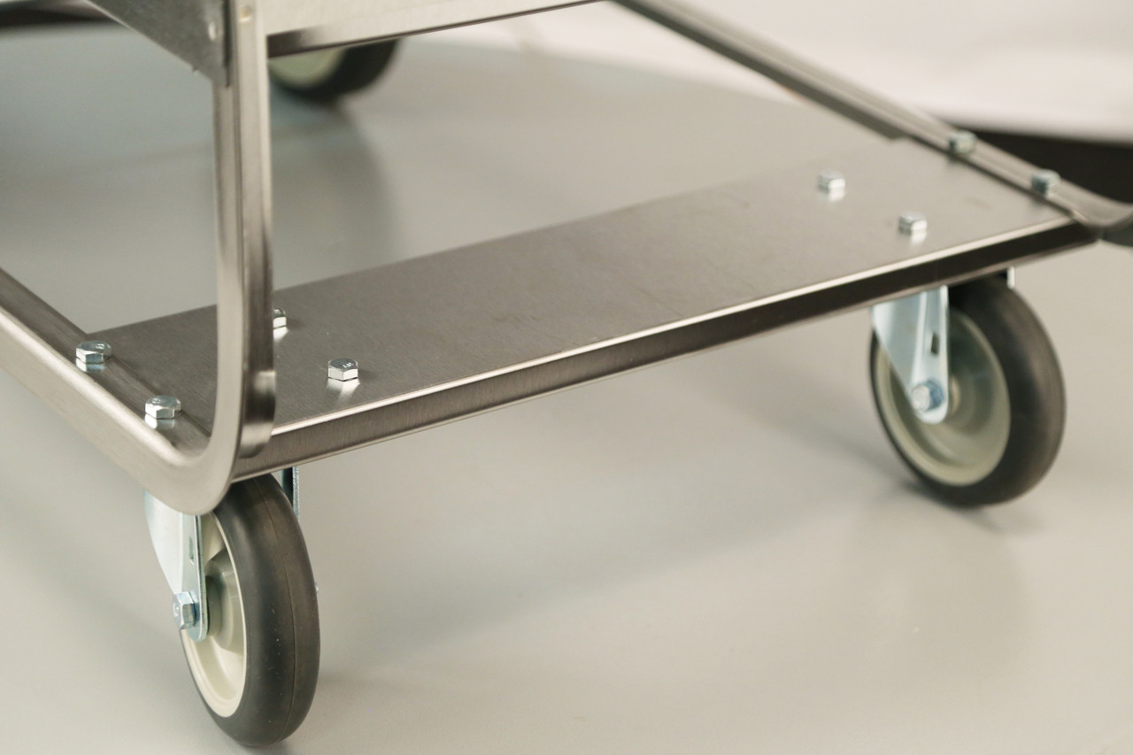 LAKESIDE UTILITY CARTS - STAINLESS STEEL "U" FRAME - Heavy Duty Cart, 2 Shelves, 22 3/8" x 38 5/8" x 37 1/8"H, 21" x 33" Shelf, 21" Clearance