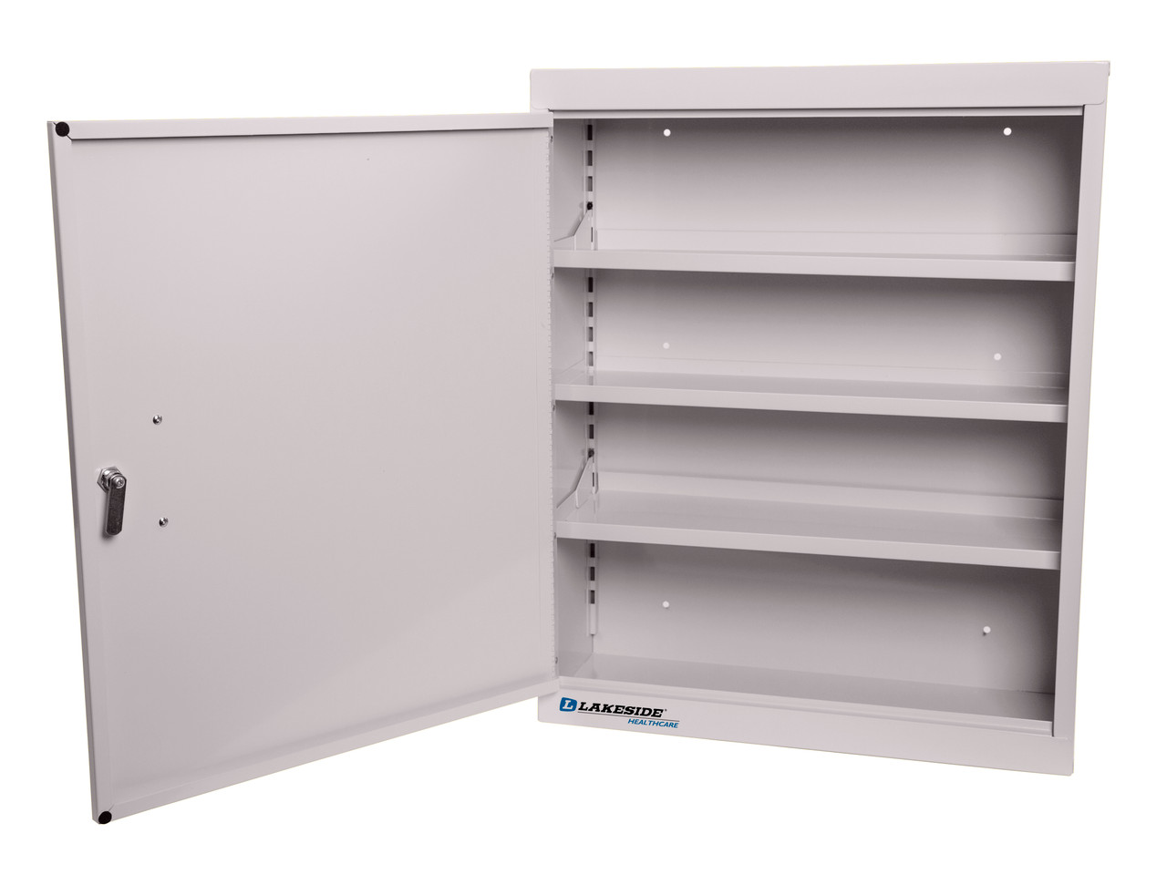 LAKESIDE NARCOTIC CABINETS - Narcotics Cabinet, Single Door, Double Lock, Handle, 3 Adjustable Shelves, 24" x 10" x 30", Beige