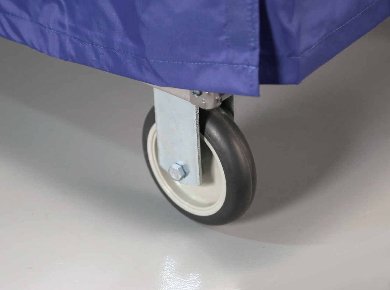 LAKESIDE LINEN CARTS - STAINLESS STEEL - Cart & Cover, 22¼"W x 51 3/8"L x 45½"H, 4 Shelves, 5" Casters, 2 Swivel/ 2 Fixed