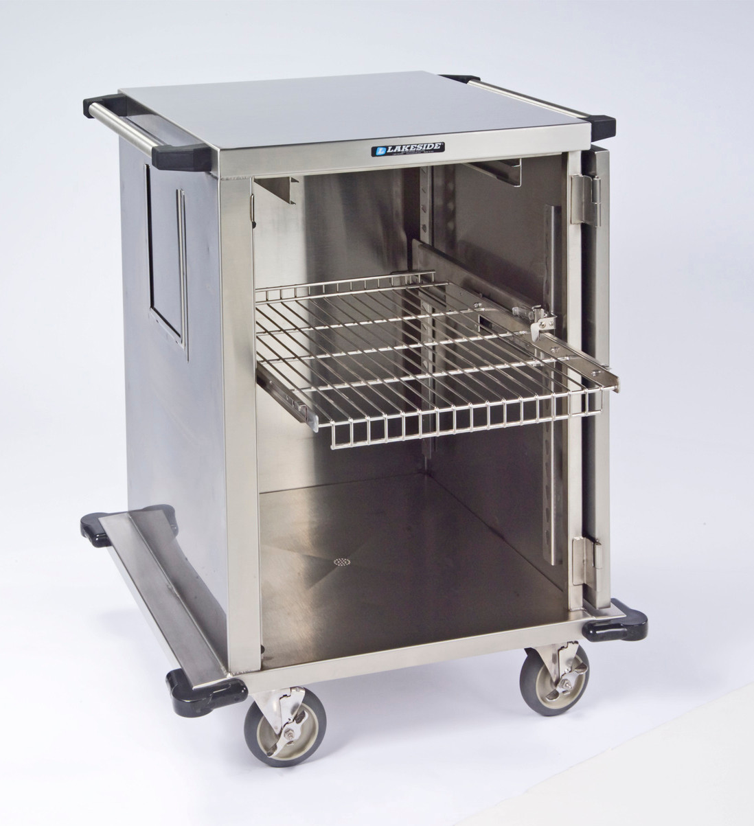 LAKESIDE CASE CARTS - Case Cart, Two Push Handles, 2 Doors, 30"W x 29"D x 39"H, Actual Shelf Width is 36"