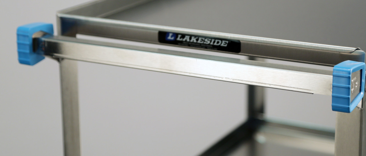 LAKESIDE UTILITY CARTS STAINLESS STEEL ANGLE LEG - Cart, 19"W x 31"L x 34¾"H, 500 lb Capacity, 3 Shelves, 4" Swivel Casters, 18" x 27" Shelf, 9" Clearance