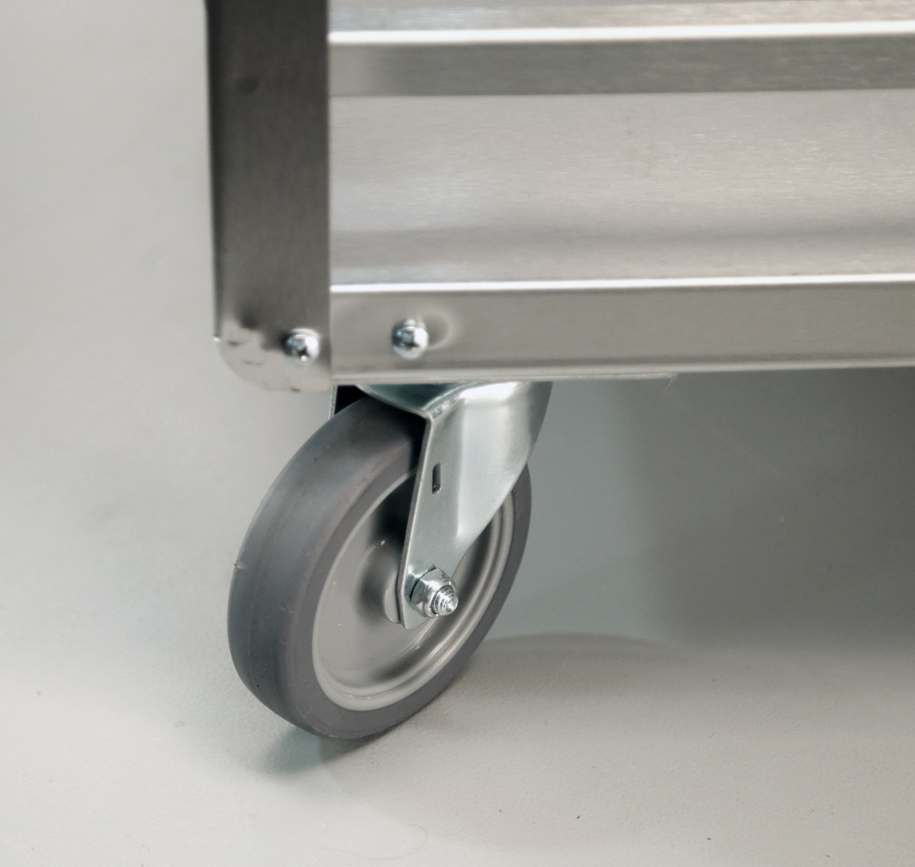LAKESIDE UTILITY CARTS STAINLESS STEEL ANGLE LEG - Cart, 19"W x 31"L x 34¾"H, 500 lb Capacity, 3 Shelves, 4" Swivel Casters, 18" x 27" Shelf, 9" Clearance
