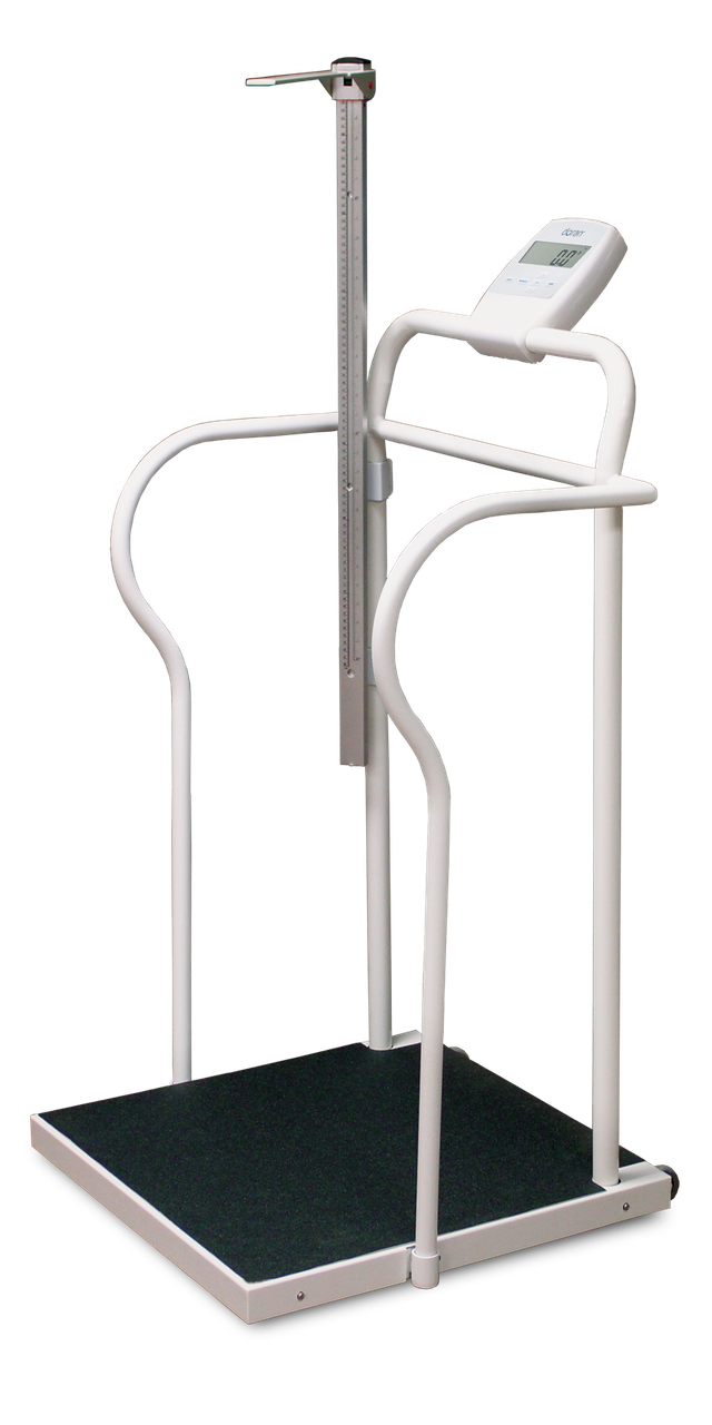 DORAN HANDRAIL SCALE Handrail Scale with Height Bar, 800 lb Capacity, 24" x 24" Platform