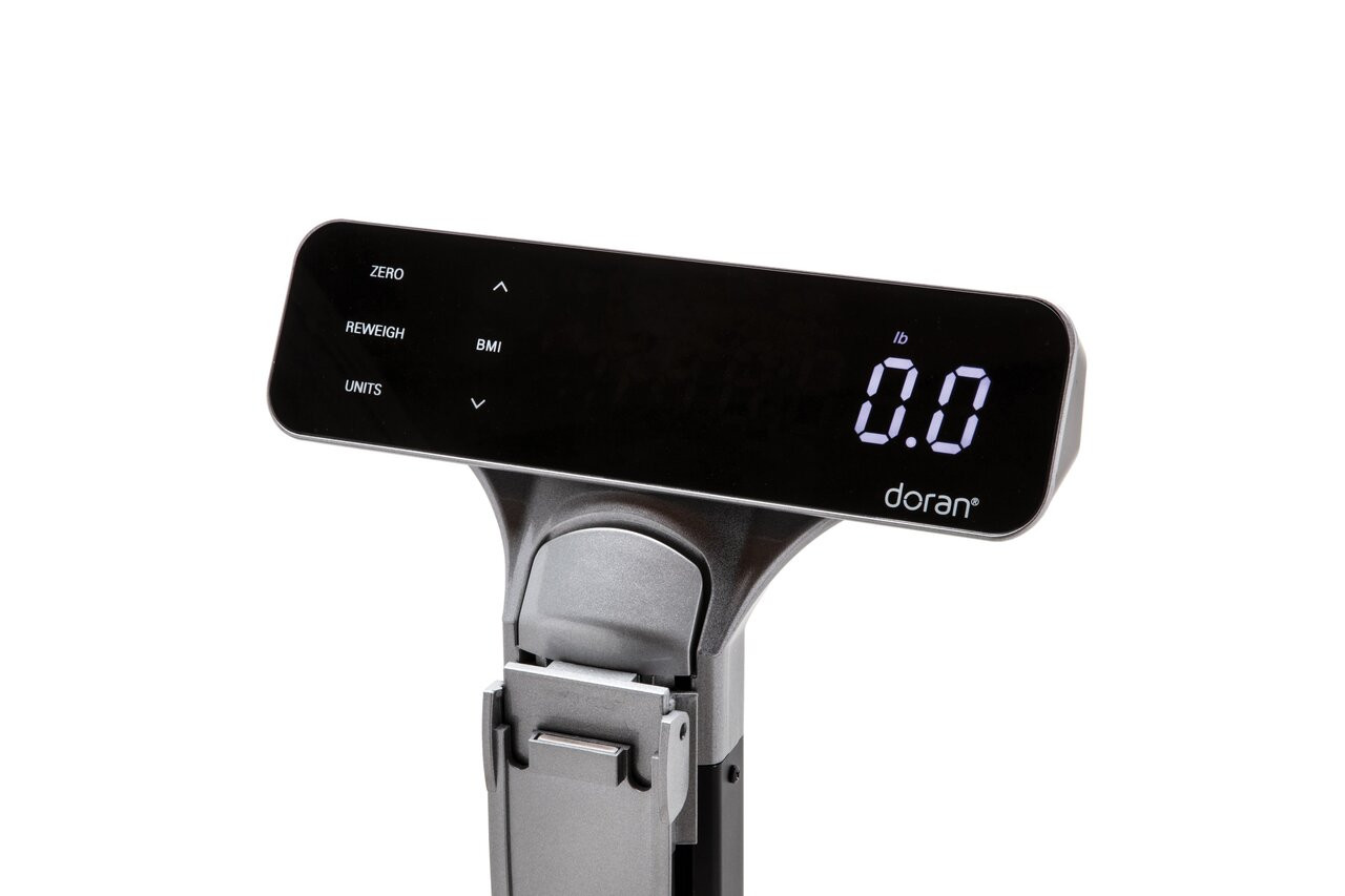 DORAN DIGITAL PHYSICIAN'S SCALE Eye Level Digital Physicians Scale, with Integrated Height Rod, 600x0.2lb (270x0.1kg), Internal Rechargeable Battery