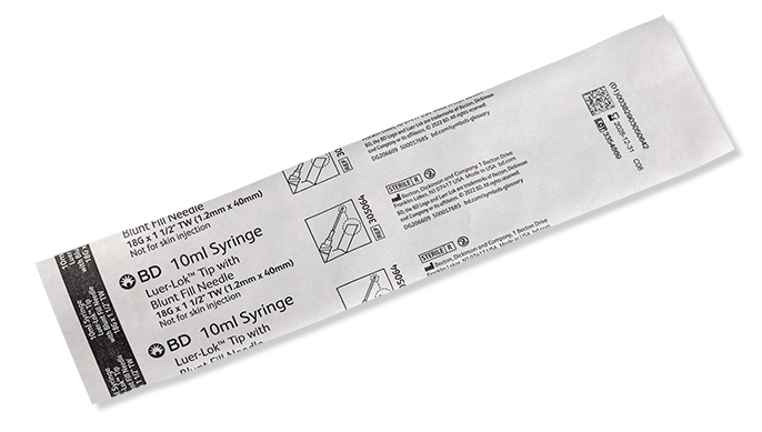 BD Syringe, 10mL, Blunt Fill Needle & Luer-Lok™ Tip, 18 G x 1½", 100/bx, 4 bx/cs (Continental US Only) - 1½"