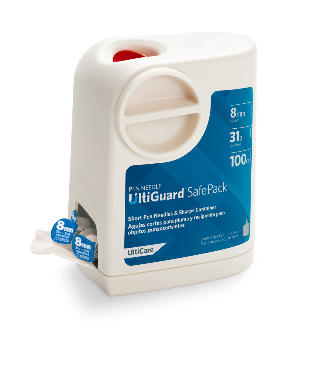 ULTIMED ULTICARE ULTIGUARD PEN NEEDLES - Pen Needle, 8mm Depth, 31G x 5/16", 100/bx