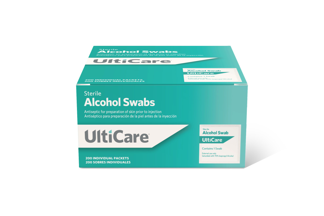 ULTIMED ULTICARE ALCOHOL SWABS - Alcohol Swabs, Sterile, 200/bx