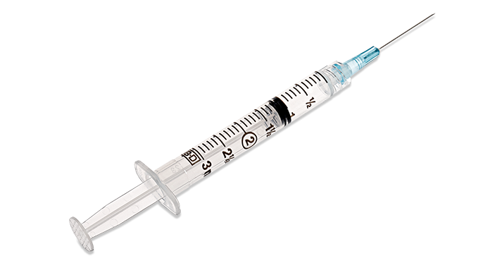 BD Syringe/ Needle Combination, 3mL, Luer-Lok™ Tip, 25G x 1", 100/bx, 8 bx/cs (Continental US Only) - 25G, 1"