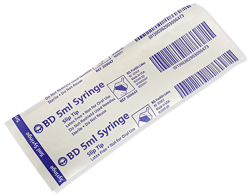 BD Syringe Only, 5mL, Slip Tip, 125/bx, 4 bx/cs (Continental US Only)