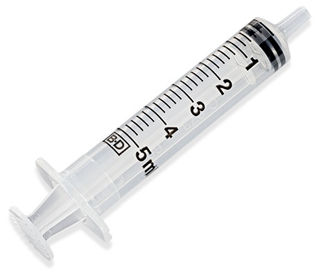 BD Syringe Only, 5mL, Slip Tip, 125/bx, 4 bx/cs (Continental US Only)