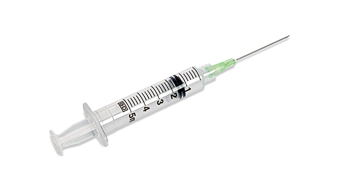 BD Syringe/ Needle Combination, 5mL, Luer-Lok™ Tip, 21G x 1½", 100/bx, 4 bx/cs (Continental US Only) - 21G, 1½"