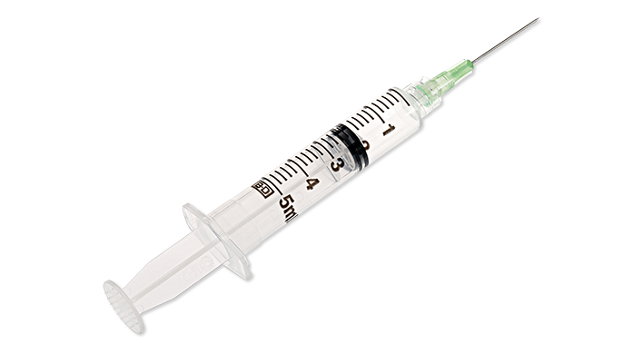 BD Syringe/Needle Combination, 5mL, Luer-Lok™ Tip, 21G x 1", 100/bx, 4 bx/cs (Continental US Only) - 21G, 1"