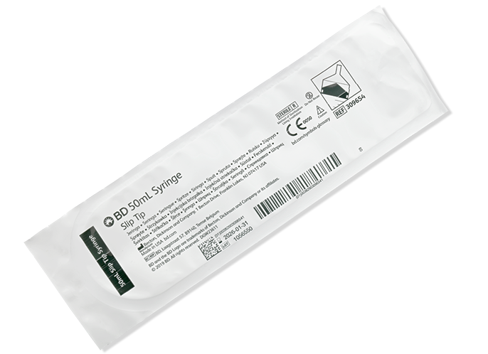 BD Syringe Only, 50mL, Luer Slip, 40/bx, 4 bx/cs (Continental US Only)