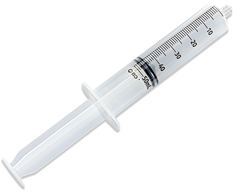 BD Syringe Only, 50mL, Luer-Lok™ Tip, Sterile, Individually Wrapped, 40/bx, 4 bx/cs (Continental US Only)