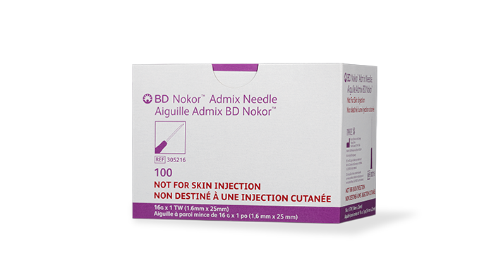 BD NOKOR™ Needle, 16G x 1" Thin Wall, Non-Coring, 100/bx, 10 bx/cs (Continental US Only) - 16G, 1"
