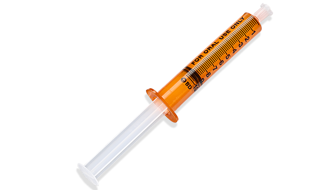 BD Oral Syringe, Amber, 10mL, Tip Cap, 100/pk, 5 pk/cs (Continental US Only)