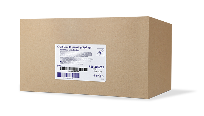 BD Oral Syringe, Clear, 10mL, Tip Cap, 100/pk, 5 pk/cs (Continental US Only) - Clear