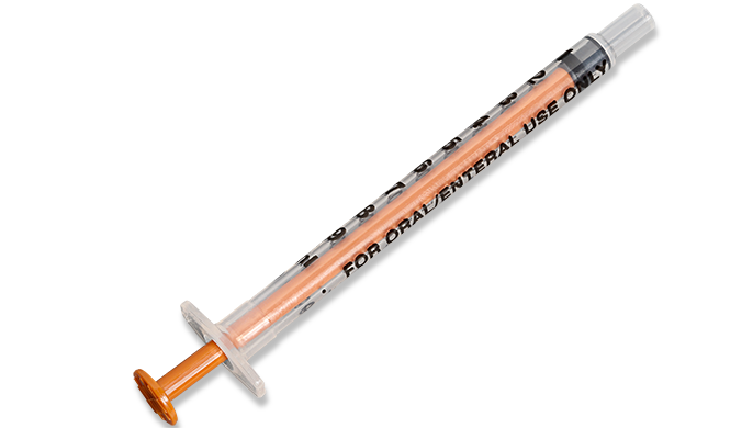 BD Oral Syringe, Clear, 1mL, Sterile, 200/pk, 8 pk/cs (Continental US Only) - Clear