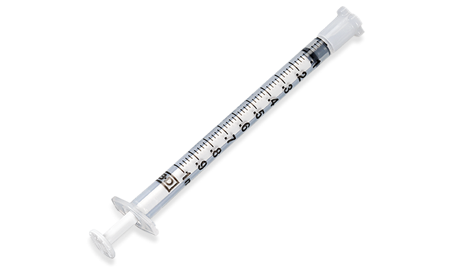 BD Oral Syringe, Clear, 1mL, Tip Cap, 100/bg, 5 bg/cs (Continental US Only) - Clear