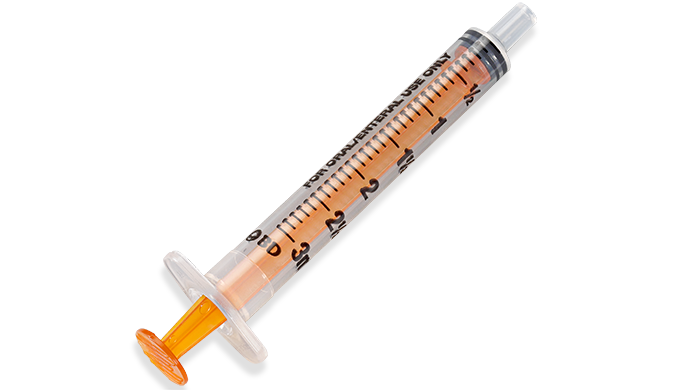 BD Oral Syringe, Clear, 3mL, Sterile, 200/pk, 4 pk/cs (Continental US Only) - Clear