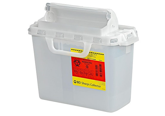 BD Sharps Collector, 2 & 3 Gallon, Next Generation, Counter Balanced Door, Red, 10/cs (Continental US Only) - Red