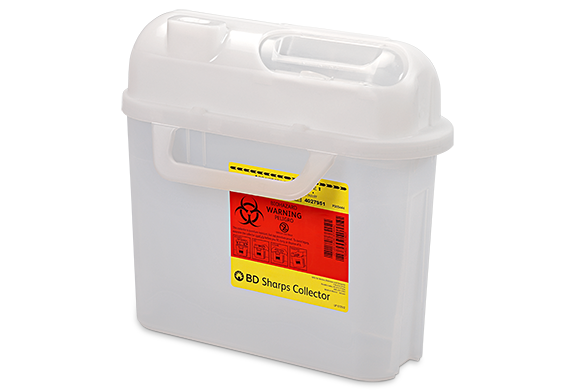 BD Sharps Collector, 5.4 Qt, Side Entry, Pearl, 20/cs (Continental US Only)