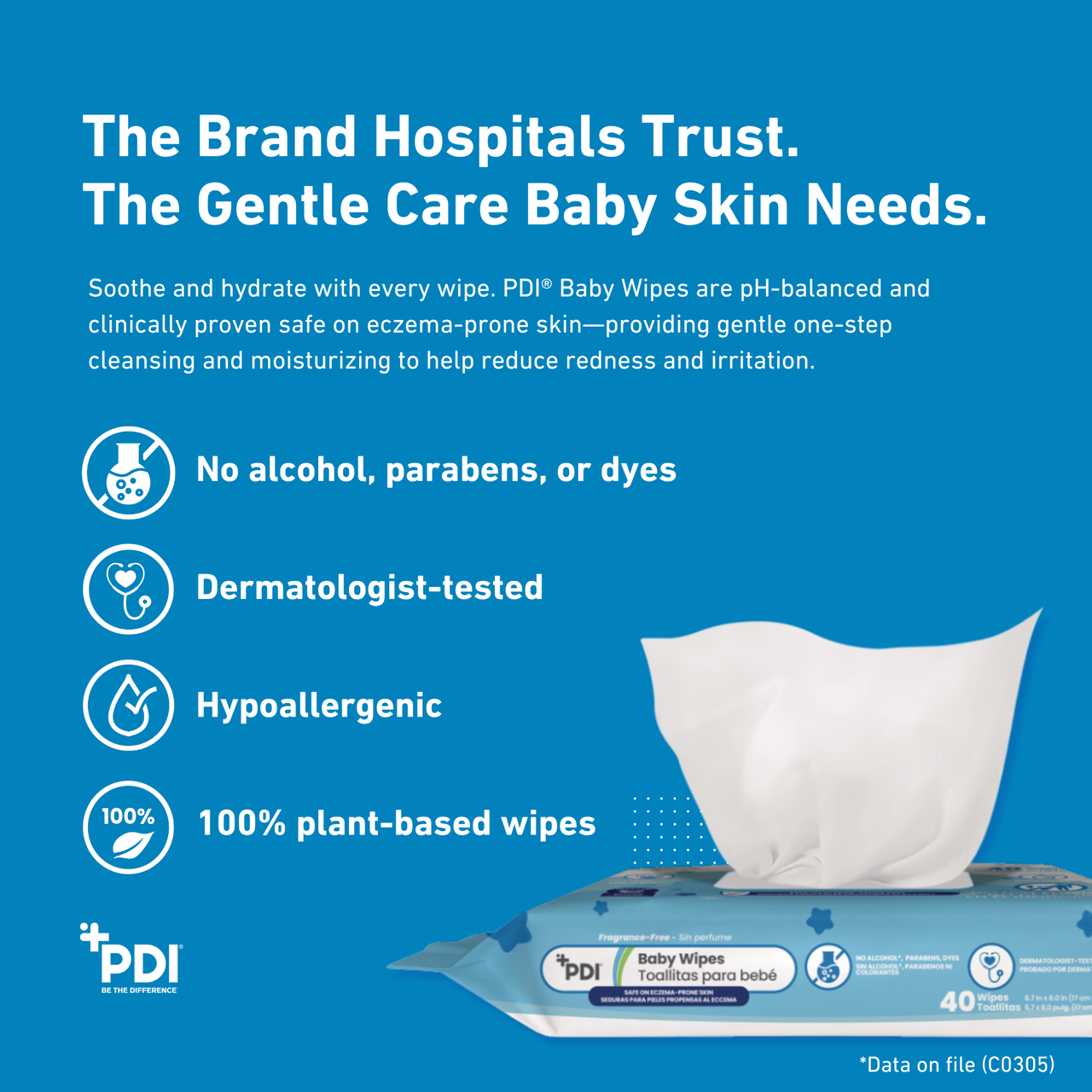 PDI SUPER SANI-CLOTH® GERMICIDAL DISPOSABLE WIPE Germicidal Disposable Wipe, 8.2" x 9.8", 80/pk, 9 pk/cs (40 cs/plt) (HAZMAT Fees Apply, cannot ship via Air or to AK, GU, HI, MP, PR, VI) (US Only)