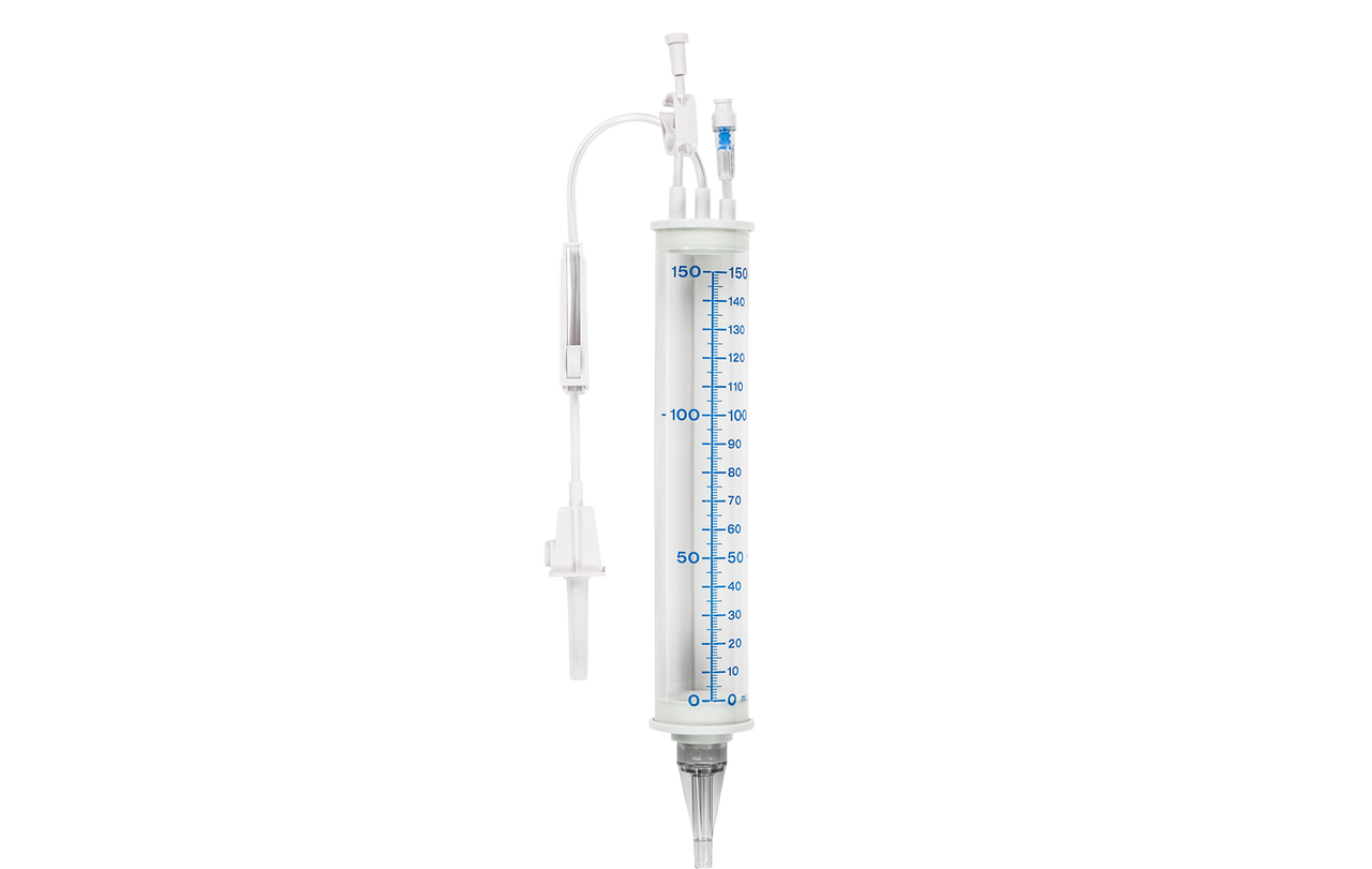 BD Gravity Administration Set, 150ml Burette (SmartSite™), Roller Clamp Add-On, 22" Length, 56cm Fluid Path, Not Made with DEHP, Sterile, 20/cs (Continental US Only) - 22"