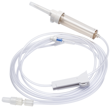 BD Gravity Administration Set, Roller Clamp, 1 SmartSite™ Needle-Free Valve 9" from 2-Piece Male Luer Lock, 20 drop, 104" Length, 17ml Fluid Path, Sterile, 100/cs (Continental US Only) - 9"