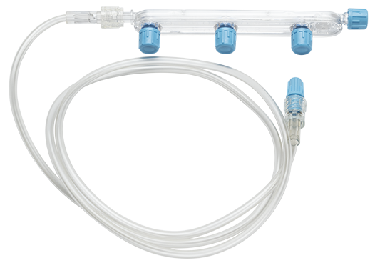 BD Extension Set, (3) Port Manifolde, Spin Male Luer Lock, Not Made with DEHP, 44" Length, 7ml PV, Sterile, 50/cs (Continental US Only) - 44"
