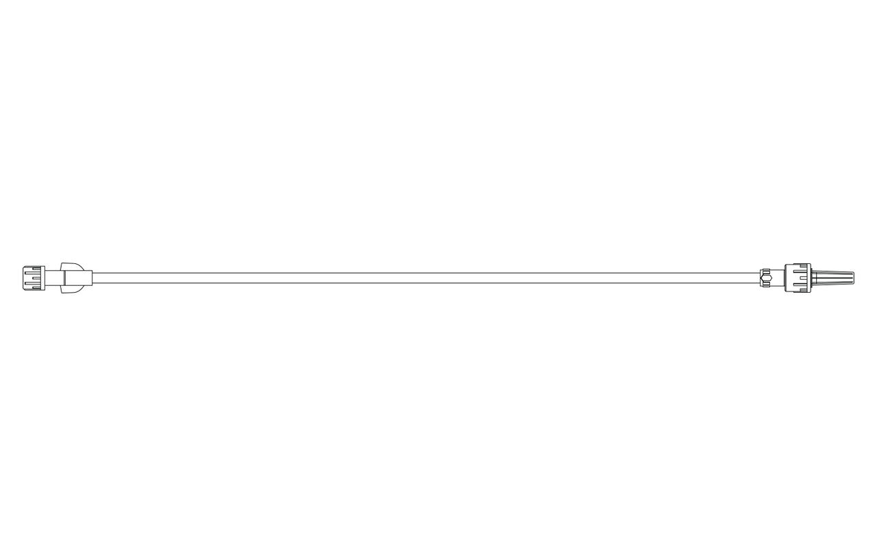 BD Extension Set, Fixed Male Luer Lock, Not Made with DEHP, 60" Length, 9.4ml PV, Sterile, 50/cs (Continental US Only) - 60"