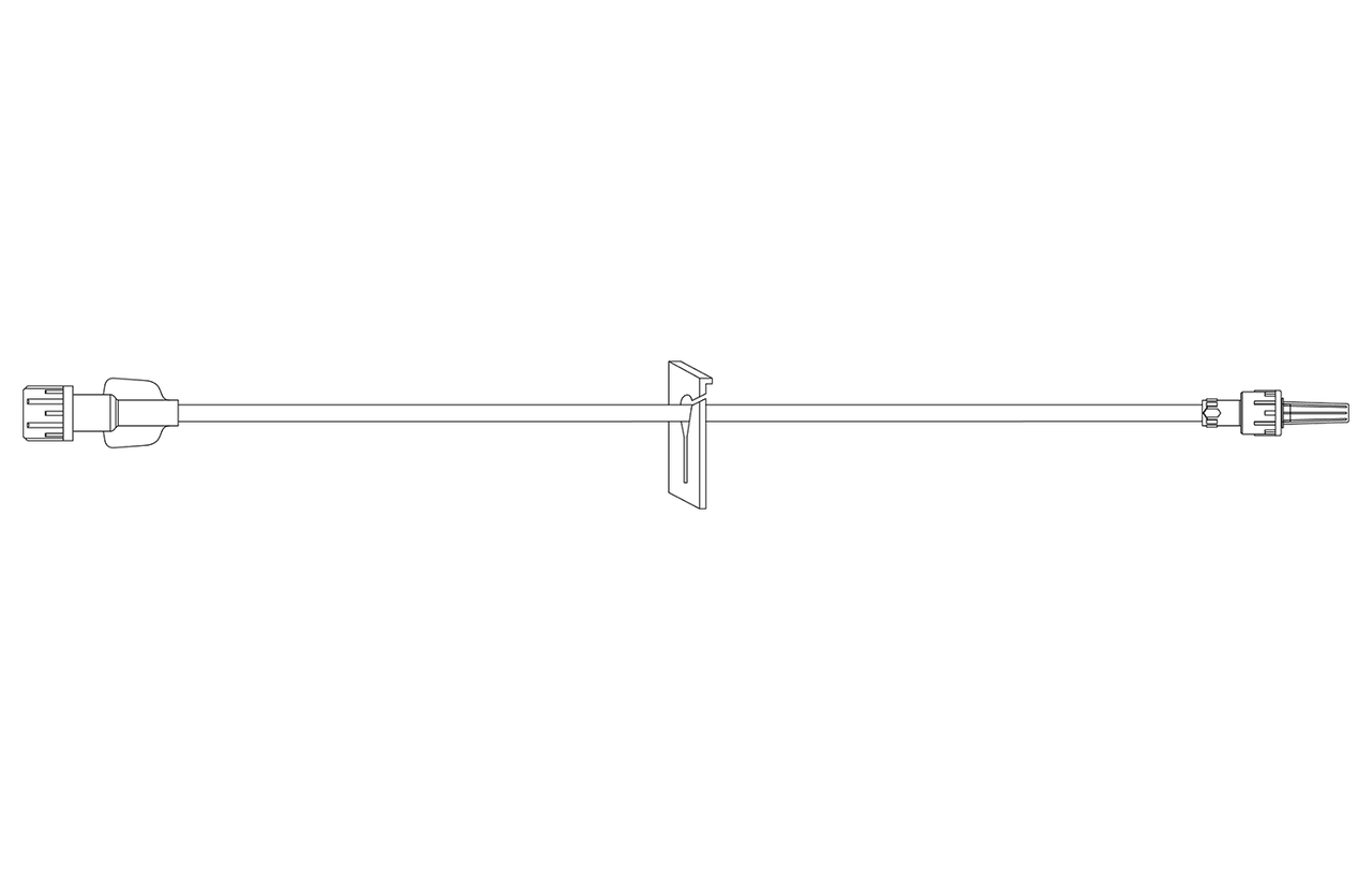 BD Extension Set, Minibore, Removable Slide Clamp, Spin Male Luer Lock, Not Made w/ DEHP, 60" Length, 1.8 ml PV, Sterile, 50/cs (Continental US Only) - 60"