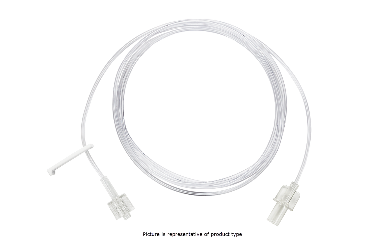 BD Extension Set, Minibore, Removable Slide Clamp, Spin Male Luer Lock, Not Made with DEHP, 12" Length, 0.4ml PV, Sterile, 50/cs (Continental US Only) - 12"