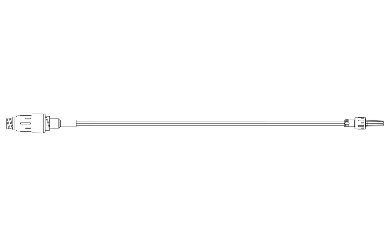 BD Extension Set, Pressure Rated, Minibore, Purple Striped, (1) MaxPlus Clear Needle-Free Connector, Spin Male Luer Lock, Not Made with DEHP, 8.5" Length, 0.59ml PV, Sterile, 50/cs (Continental US Only) - 5"