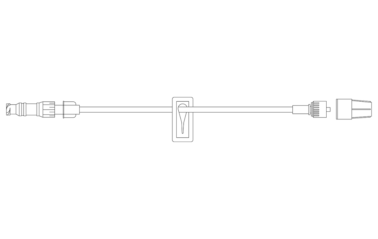 BD Extension Set, Pressure Rated, Smallbore, Includes: (1) SmartSite Needle-Free Connector, Slide Clamp, Spin Male Luer Lock, Not Made w/ DEHP, 6", 0.2 ml PV, Sterile, 25/sleeve, 4 sleeve/cs (Continental US Only) - 6"