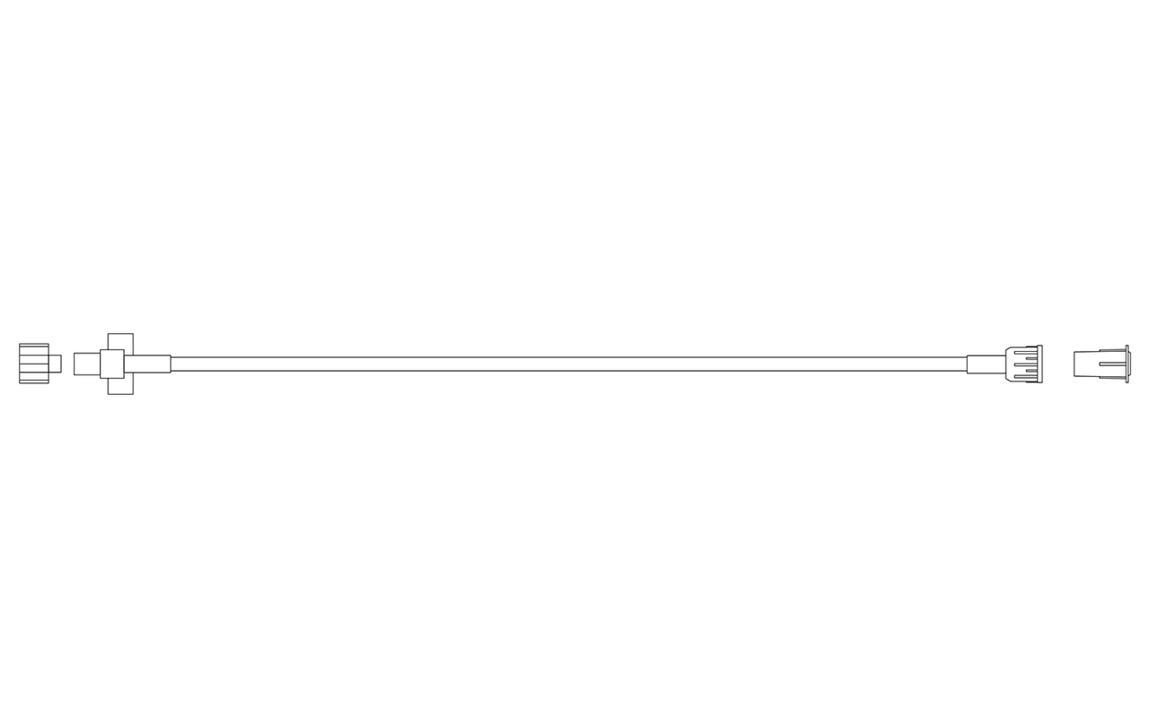 BD Extension Set, Smallbore, Fixed Male Luer Lock, 30" Length, 2 ml Fluid Path, Not Made with DEHP, Sterile, 72/cs (Continental US Only) - 30"