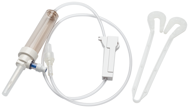 BD Secondary Admin Set, Non-Vented Needle-Free Valve Bag Access, Port Roller, Pinch Clamp Spin Male Luer Lock with Hanger, 20 drop/L, 31" Length, 12 ml Fluid Path, Not Made with DEHP, Sterile, 100/cs (Continental US Only) - 31"