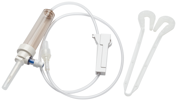 BD Secondary Admin Set, Non-Vented Needle-Free Valve Bag Access, Port Roller, Pinch Clamp Spin Male Luer Lock with Hanger, 20 drop/L, 31" Length, 12 ml Fluid Path, Not Made with DEHP, Sterile, 100/cs (Continental US Only) - 31"