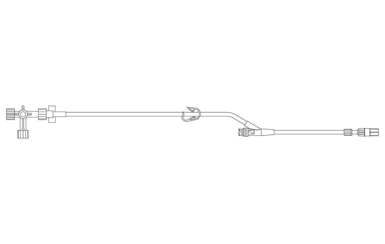 BD SmartSite™ Extension Set, Pinch Clamps, 4-Way Stopcock (Off Indicator), 1 SmartSite™ Needle-Free Valve, 6" 2-Piece Luer Lock, 50/cs (Continental US Only) - 6"