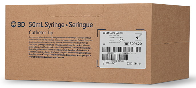 BD Catheter Tip Syringe, Tip Shield, 50mL, 40/bx, 4 bx/cs (Continental US Only)