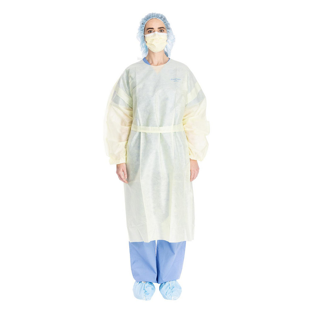 HALYARD KC100 ISOLATION GOWNS - Isolation Gown, Yellow, Large, 100/cs (US Only)