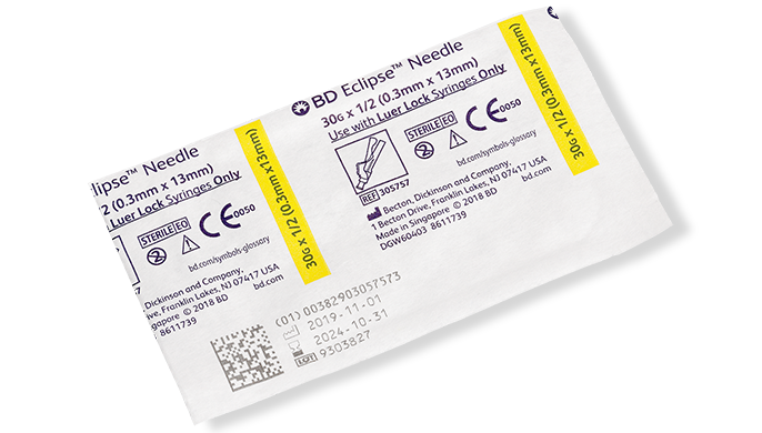 BD Needle, 27G x ½", 100/pk, 12 pk/cs (Continental US Only) - 27G