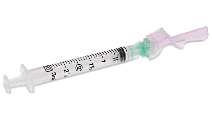 BD Needle, 21G x 1", 3mL, Luer-Lok™ Syringe, Detachable Needle, 50/bx, 6 bx/cs (Continental US Only) - 21G, 1"