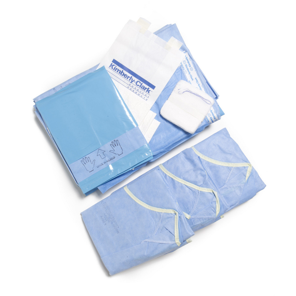 HALYARD ENDOSCOPY PACKS - Endoscopy Pack Includes: Laparoscopic Abdominal Drape, Mayo Stand Cover, Back Table Cover, Ultra Surgical Gown in Overwrap, (2) Ultra Surgical Gown Towel, 5/cs (US Only)