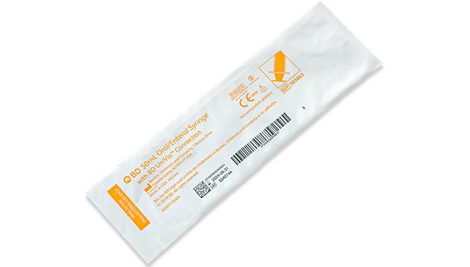 BD Enteral Syringe, UniVia™ Connector, 50mL, Sterile, 40/pk, 4 pk/cs (Continental US Only)