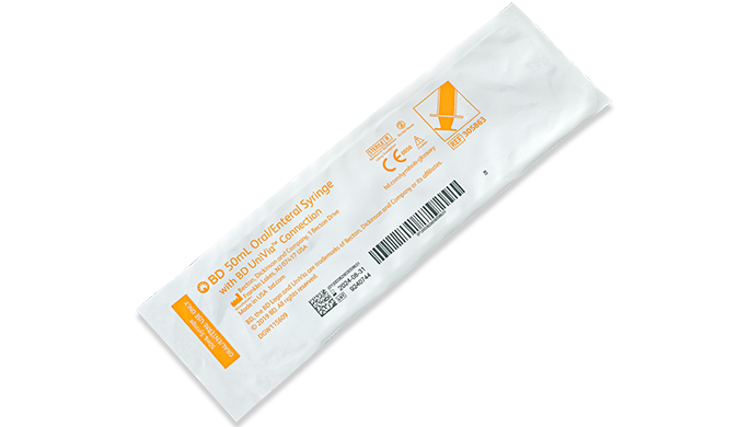 BD Enteral Syringe, UniVia™ Connector, 50mL, Sterile, 40/pk, 4 pk/cs (Continental US Only)