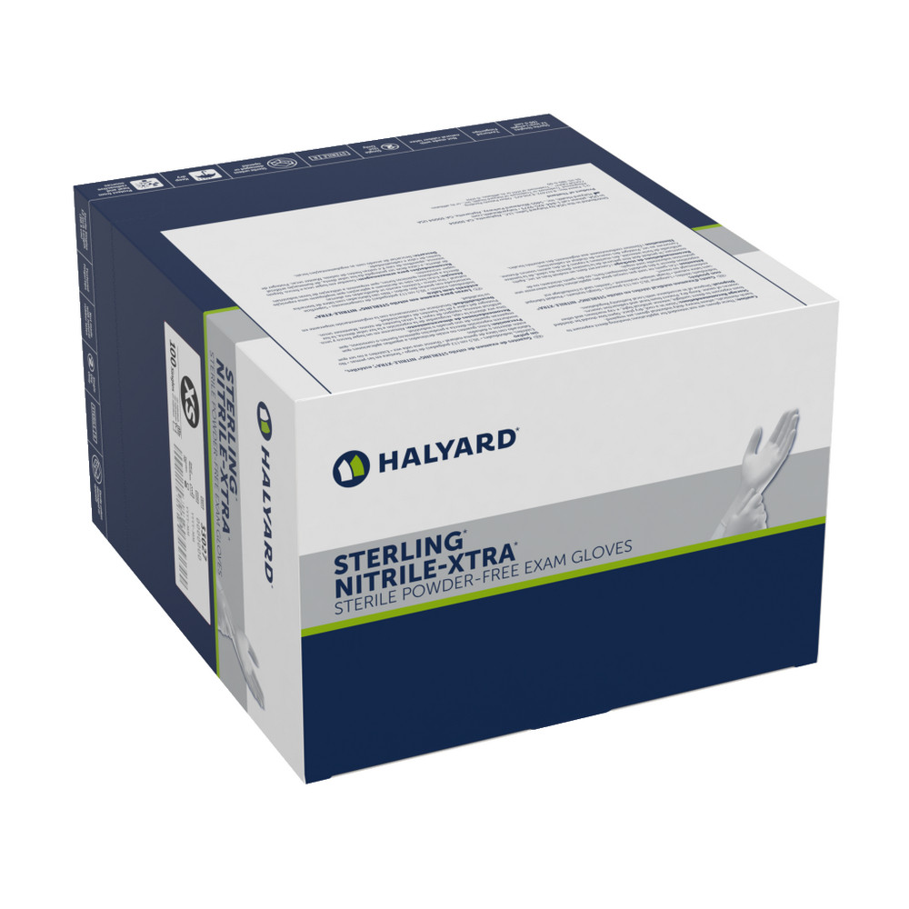 HALYARD STERLING® NITRILE-XTRA STERILE EXAM GLOVES - Gloves, Sterling Nitrile, X-Small, 100 eaches/bx, 4 bx/cs (US Only) (Any glove product purchased after 4/10/26 is non-returnable until further notice based on the current volatility in the market)M