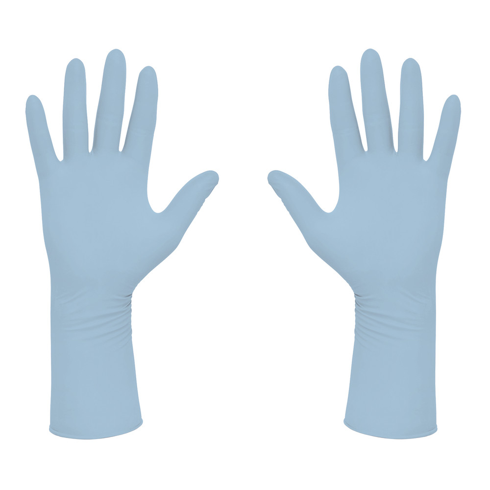 HALYARD PUREZERO® HG3 NITRILE CLEANROOM GLOVES - Gloves, Size 8.5, 12" Long with Smooth Grip, 4-mil Fingertip Thickness, Light Blue, Sterile, 30 pr/bx, 10 bx/cs (Any glove product purchased after 4/10/26 is non-returnable until further notice based o