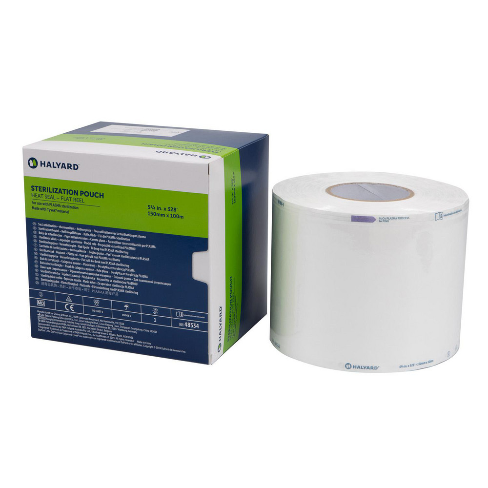 HALYARD STERILIZATION POUCH - Sterilization Pouch, Self Seal Paper, 9¾ " x 13¾ ", 250mm x 350mm, Flat Pack, STEAM/EO, 200/bx, 5 bx/cs (US Only)