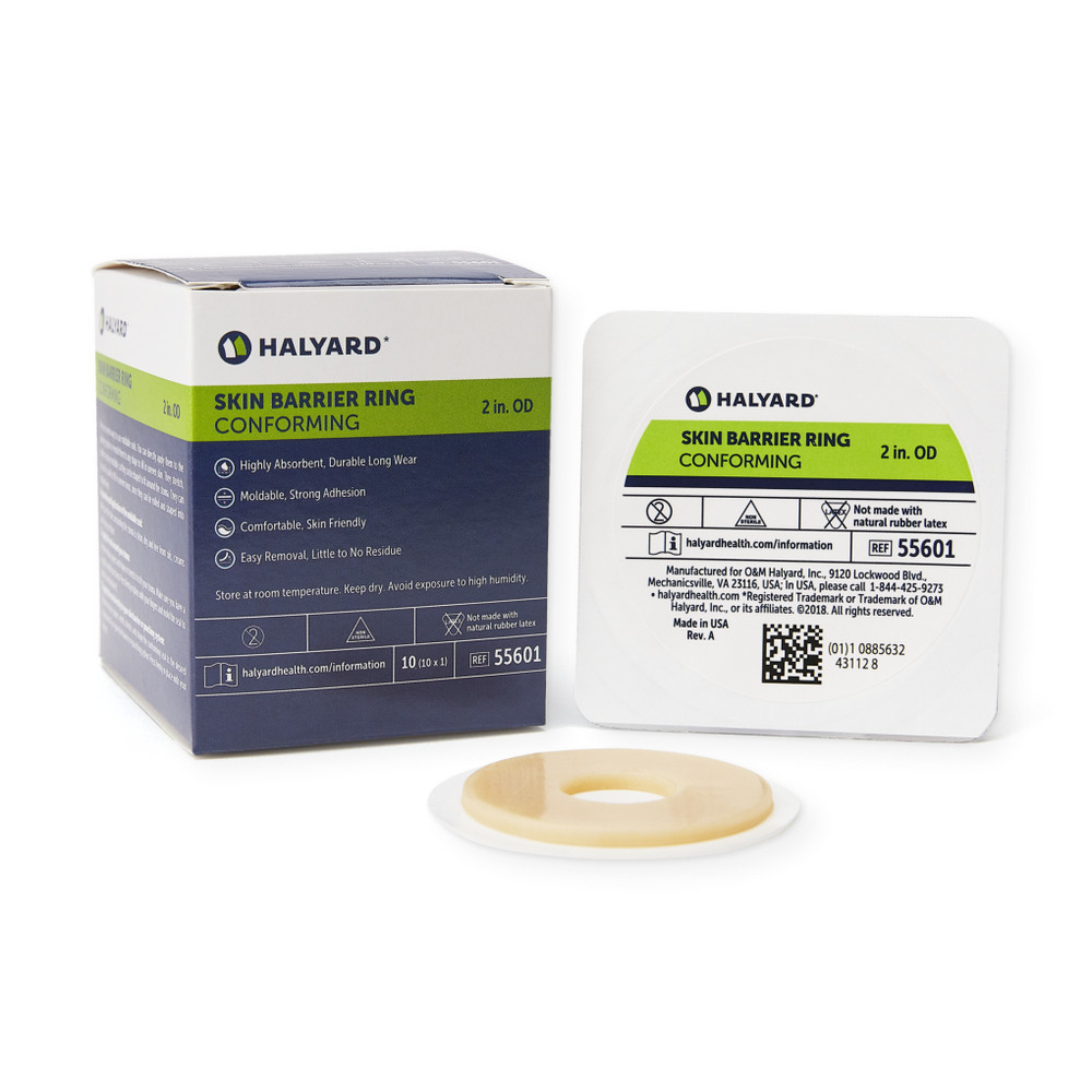 HALYARD OSTOMY SUPPLIES & ACCESSORIES - Conforming Skin Barrier Ring, 2" OD, 10/bx, 16 bx/cs